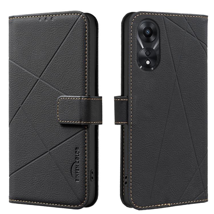 Geometric Pattern RFID Leather Phone Case, For OPPO A38 4G / A18 4G, For OPPO A58 4G, For OPPO A78 4G, For OPPO A98 5G / F23 / A1, For OPPO A78 5G, For OPPO A96 5G / Reno7 Z, For OPPO A16 / A16S / A54S / A55 5G, For OPPO A94 4G / Reno5 F / F19 Rro