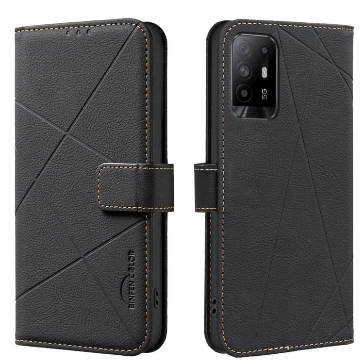 Geometric Pattern RFID Leather Phone Case, For OPPO A16 / A16S / A54S / A55 5G, For OPPO A94 4G / Reno5 F / F19 Rro, For OPPO A94 5G / F19 Pro+ / Reno5 Z 5G, For OPPO A74 5G / A93 5G / A54 5G, For OPPO A74 4G / F19 4G, For OPPO A72 / A52 / A92         ...