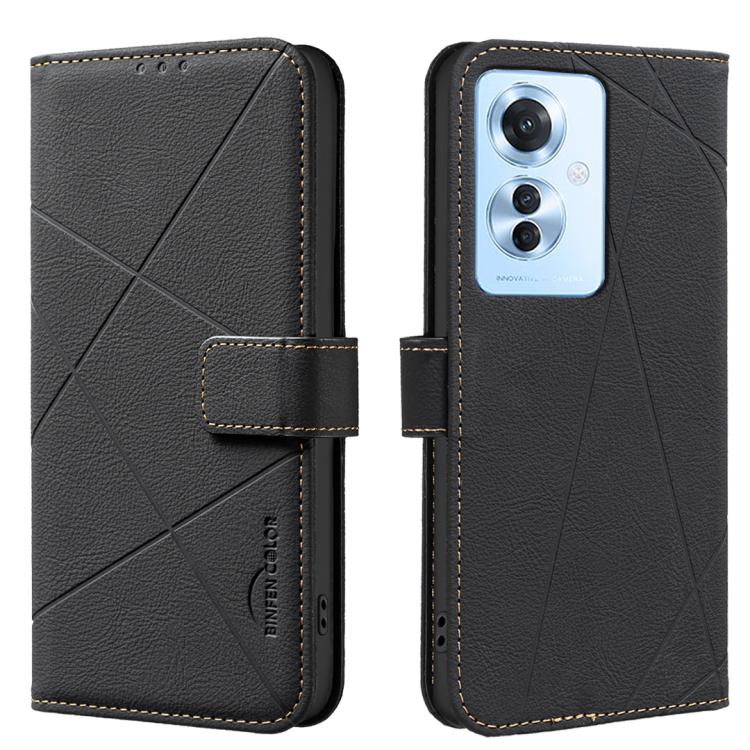 Geometric Pattern RFID Leather Phone Case, For OPPO A60 4G, For OPPO Reno11 F 5G, For OPPO A38 4G / A18 4G, For OPPO A58 4G, For OPPO A78 4G, For OPPO A98 5G / F23 / A1, For OPPO A78 5G, For OPPO A96 5G / Reno7 Z