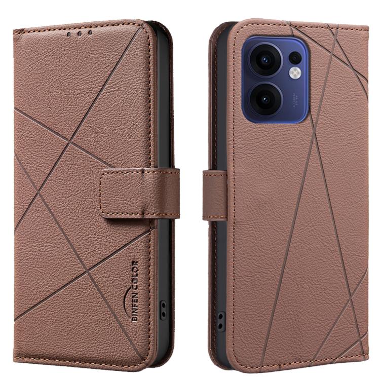 Geometric Pattern RFID Leather Phone Case, For OPPO Reno15 F 5G Global, For OPPO Reno15 5G Global, For OPPO A6 Pro 5G/4G Global / F31 5G, For OPPO Reno14 F 5G, For OPPO A79 5G, For OPPO Reno13 F 5G, For OPPO A60 4G, For OPPO Reno11 F 5G
