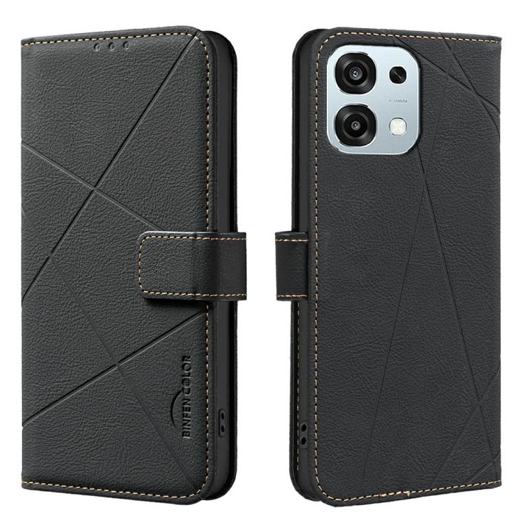 Geometric Pattern RFID Leather Phone Case, For OPPO Reno15 F 5G Global, For OPPO Reno15 5G Global, For OPPO A6 Pro 5G/4G Global / F31 5G, For OPPO Reno14 F 5G, For OPPO A79 5G, For OPPO Reno13 F 5G, For OPPO A60 4G, For OPPO Reno11 F 5G