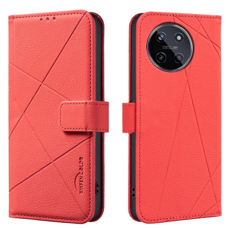 Geometric Pattern RFID Leather Phone Case, For Realme C75 4G, For Realme 12 5G Global, For Realme 12+ 5G, For Realme 12 Pro 5G / 12 Pro+ 5G Global, For Realme 11 4G Global, For Realme 11 5G Global / 11X, For Realme C53, For Realme C55