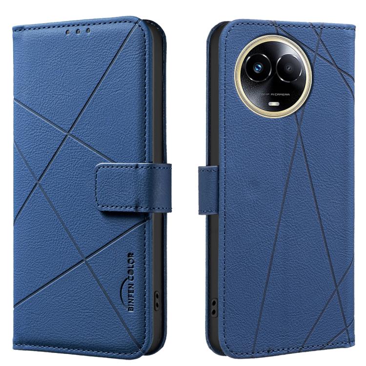 Geometric Pattern RFID Leather Phone Case, For Realme C75 4G, For Realme 12 5G Global, For Realme 12+ 5G, For Realme 12 Pro 5G / 12 Pro+ 5G Global, For Realme 11 4G Global, For Realme 11 5G Global / 11X, For Realme C53, For Realme C55