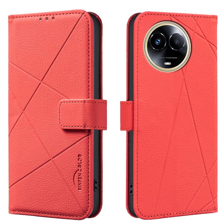 Geometric Pattern RFID Leather Phone Case, For Realme C75 4G, For Realme 12 5G Global, For Realme 12+ 5G, For Realme 12 Pro 5G / 12 Pro+ 5G Global, For Realme 11 4G Global, For Realme 11 5G Global / 11X, For Realme C53, For Realme C55