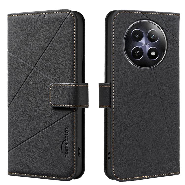 Geometric Pattern RFID Leather Phone Case, For Realme C75 4G, For Realme 12 5G Global, For Realme 12+ 5G, For Realme 12 Pro 5G / 12 Pro+ 5G Global, For Realme 11 4G Global, For Realme 11 5G Global / 11X, For Realme C53, For Realme C55