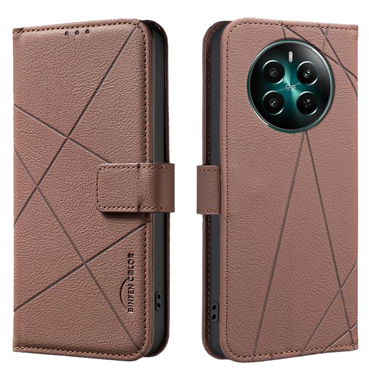 Geometric Pattern RFID Leather Phone Case, For Realme C75 4G, For Realme 12 5G Global, For Realme 12+ 5G, For Realme 12 Pro 5G / 12 Pro+ 5G Global, For Realme 11 4G Global, For Realme 11 5G Global / 11X, For Realme C53, For Realme C55