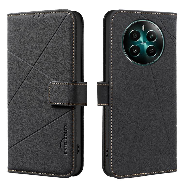 Geometric Pattern RFID Leather Phone Case, For Realme C75 4G, For Realme 12 5G Global, For Realme 12+ 5G, For Realme 12 Pro 5G / 12 Pro+ 5G Global, For Realme 11 4G Global, For Realme 11 5G Global / 11X, For Realme C53, For Realme C55