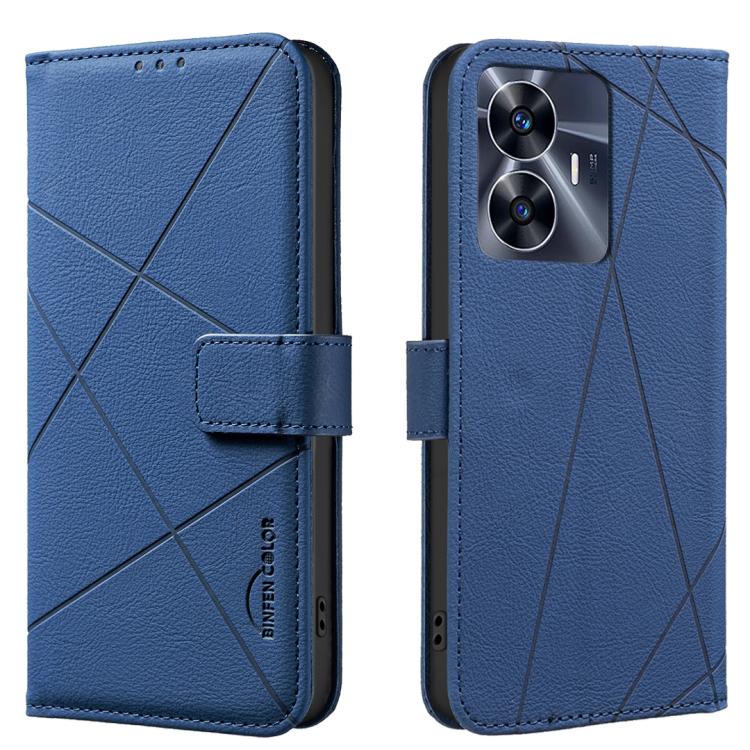 Geometric Pattern RFID Leather Phone Case, For Realme C75 4G, For Realme 12 5G Global, For Realme 12+ 5G, For Realme 12 Pro 5G / 12 Pro+ 5G Global, For Realme 11 4G Global, For Realme 11 5G Global / 11X, For Realme C53, For Realme C55