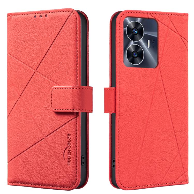 Geometric Pattern RFID Leather Phone Case, For Realme C75 4G, For Realme 12 5G Global, For Realme 12+ 5G, For Realme 12 Pro 5G / 12 Pro+ 5G Global, For Realme 11 4G Global, For Realme 11 5G Global / 11X, For Realme C53, For Realme C55