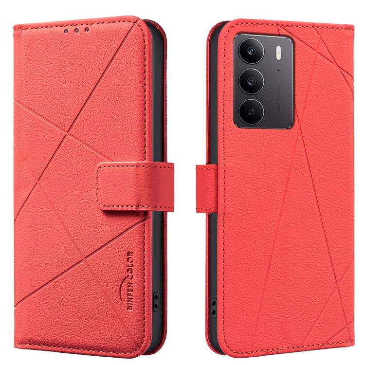 Geometric Pattern RFID Leather Phone Case, For Realme C75 4G, For Realme 12 5G Global, For Realme 12+ 5G, For Realme 12 Pro 5G / 12 Pro+ 5G Global, For Realme 11 4G Global, For Realme 11 5G Global / 11X, For Realme C53, For Realme C55