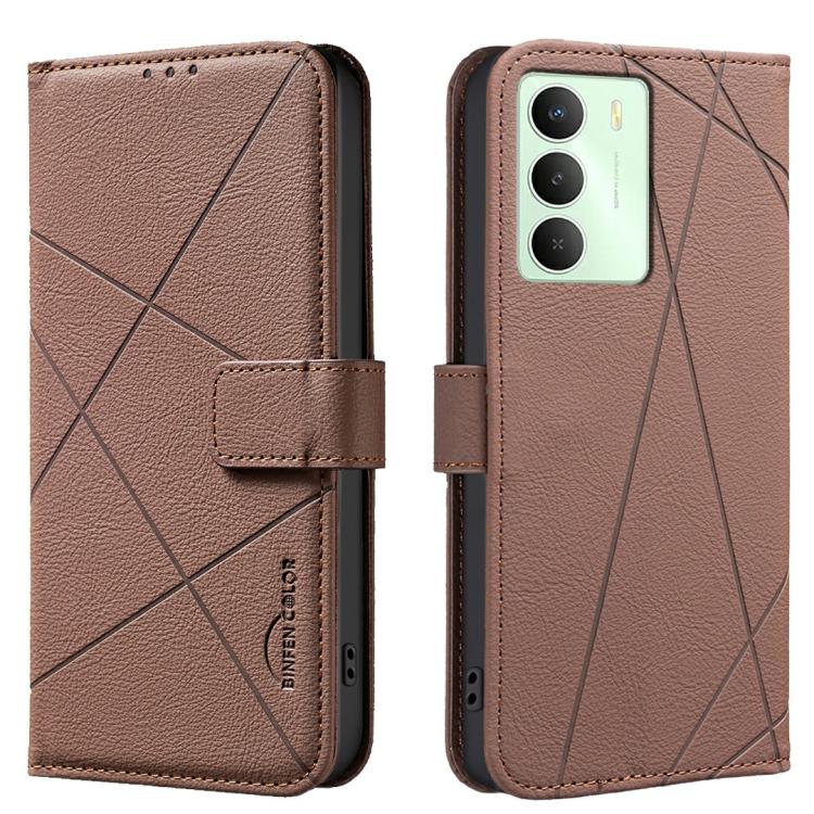 Geometric Pattern RFID Leather Phone Case, For Realme 16T 5G, For Realme 16 5G, For Realme 16 Pro+ 5G, For Realme 16 Pro 5G, For Realme 15 Pro 5G, For Realme 15 5G, For Realme C71 4G Global, For Realme 14x 5G