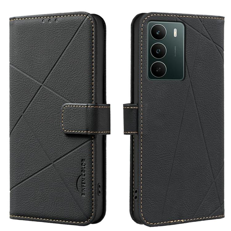 Geometric Pattern RFID Leather Phone Case, For Realme 16T 5G, For Realme 16 5G, For Realme 16 Pro+ 5G, For Realme 16 Pro 5G, For Realme 15 Pro 5G, For Realme 15 5G, For Realme C71 4G Global, For Realme 14x 5G