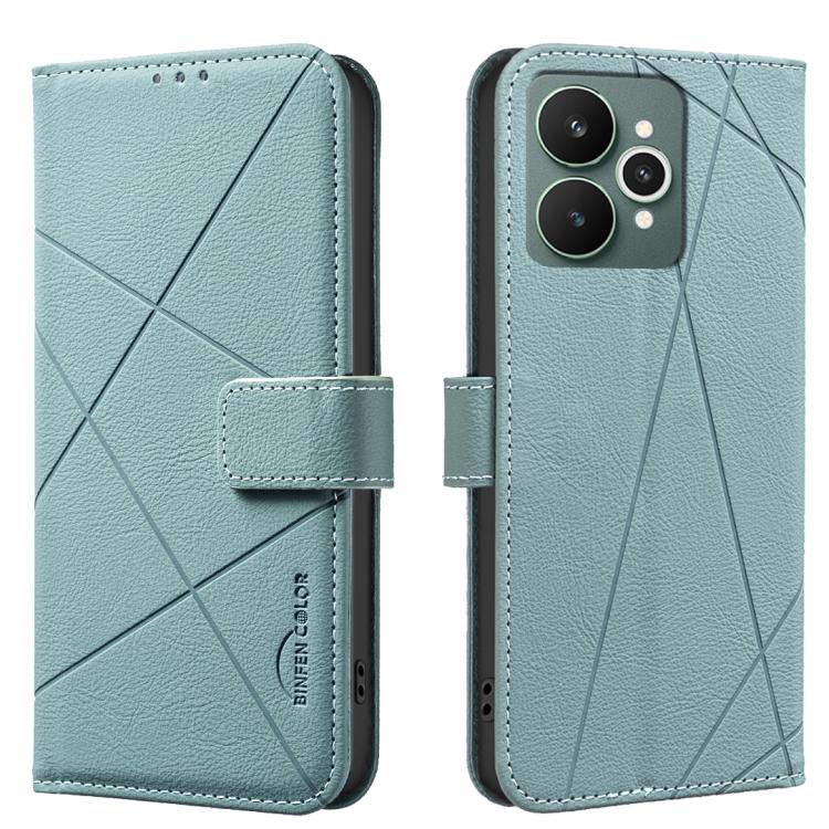 Geometric Pattern RFID Leather Phone Case, For Realme 16T 5G, For Realme 16 5G, For Realme 16 Pro+ 5G, For Realme 16 Pro 5G, For Realme 15 Pro 5G, For Realme 15 5G, For Realme C71 4G Global, For Realme 14x 5G