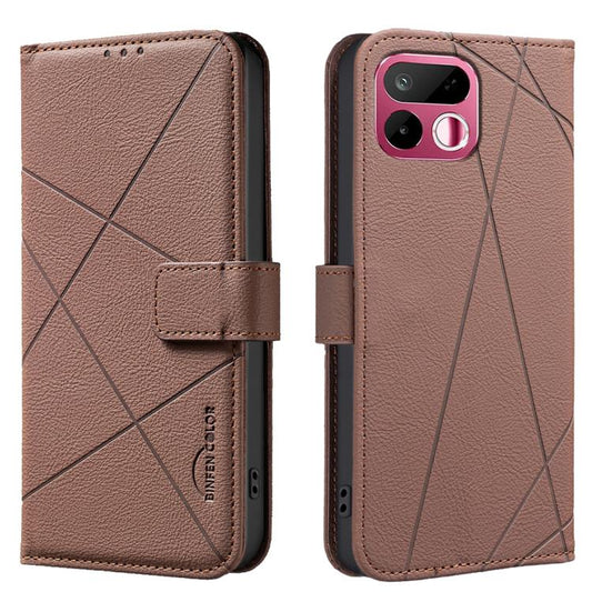 Geometric Pattern RFID Leather Phone Case, For Realme 16T 5G, For Realme 16 5G, For Realme 16 Pro+ 5G, For Realme 16 Pro 5G, For Realme 15 Pro 5G, For Realme 15 5G, For Realme C71 4G Global, For Realme 14x 5G