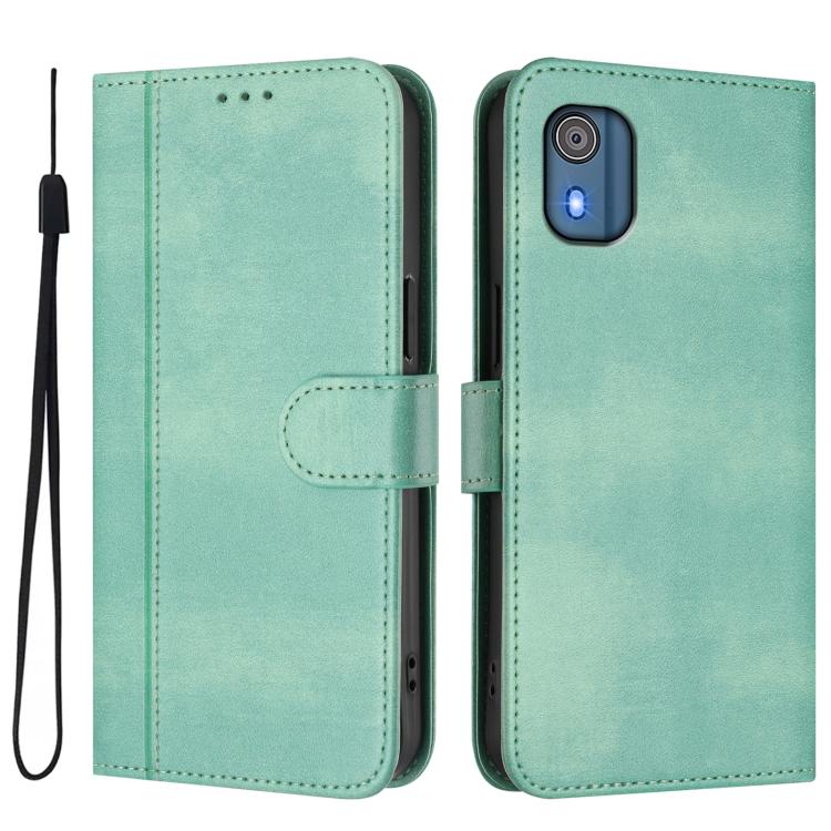 Line Splicing Buckle Retro Leather Phone Case, For Nokia C02, For Nokia X30 5G, For Nokia G400, For Nokia G11 4G / G21 4G, For Nokia C30, For Nokia C01 Plus / C1 2nd Edition