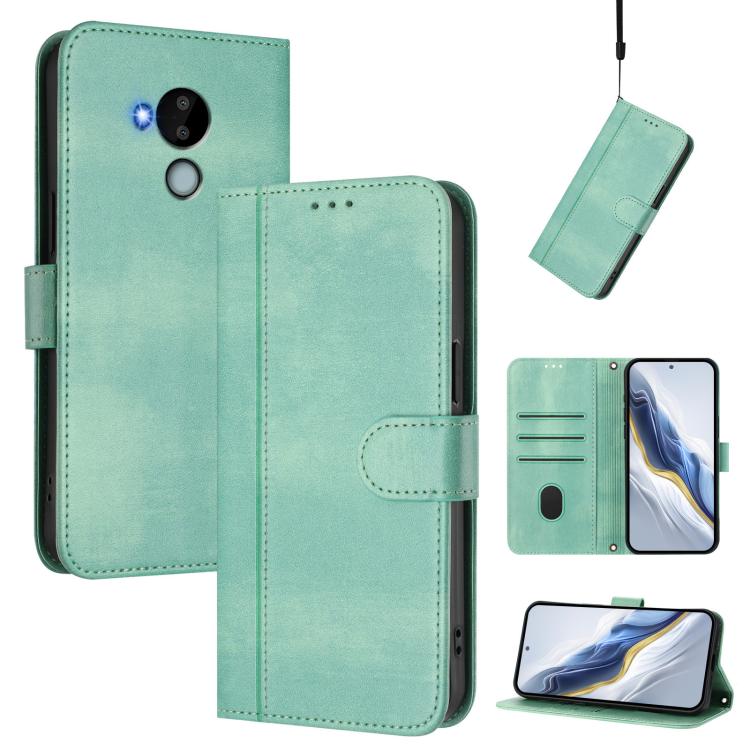 Line Splicing Buckle Retro Leather Phone Case, For Nokia C02, For Nokia X30 5G, For Nokia G400, For Nokia G11 4G / G21 4G, For Nokia C30, For Nokia C01 Plus / C1 2nd Edition