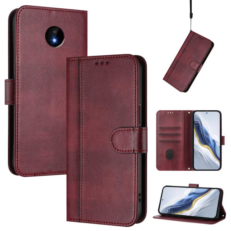 Line Splicing Buckle Retro Leather Phone Case, For Nokia XR20, For Nokia C10 / C20, For Nokia X20 / X10, For Nokia 6.3 / G20 / G10