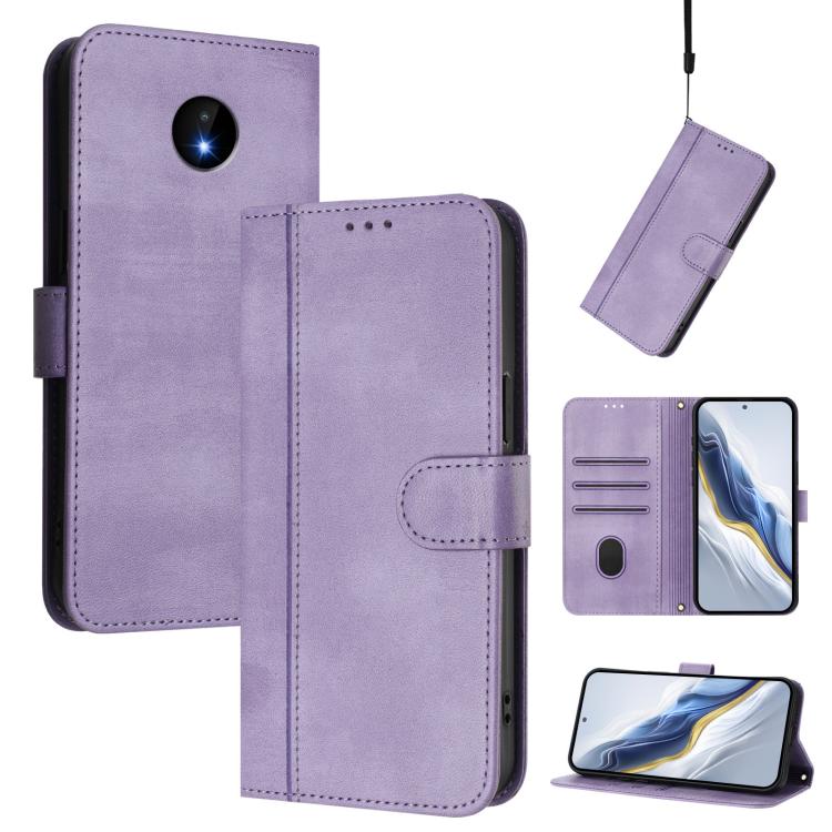Line Splicing Buckle Retro Leather Phone Case, For Nokia XR20, For Nokia C10 / C20, For Nokia X20 / X10, For Nokia 6.3 / G20 / G10