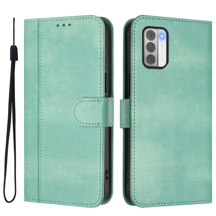 Line Splicing Buckle Retro Leather Phone Case, For Nokia G42 / G310, For Nokia C300, For Nokia C22, For Nokia C12, For Nokia G22, For Nokia C32