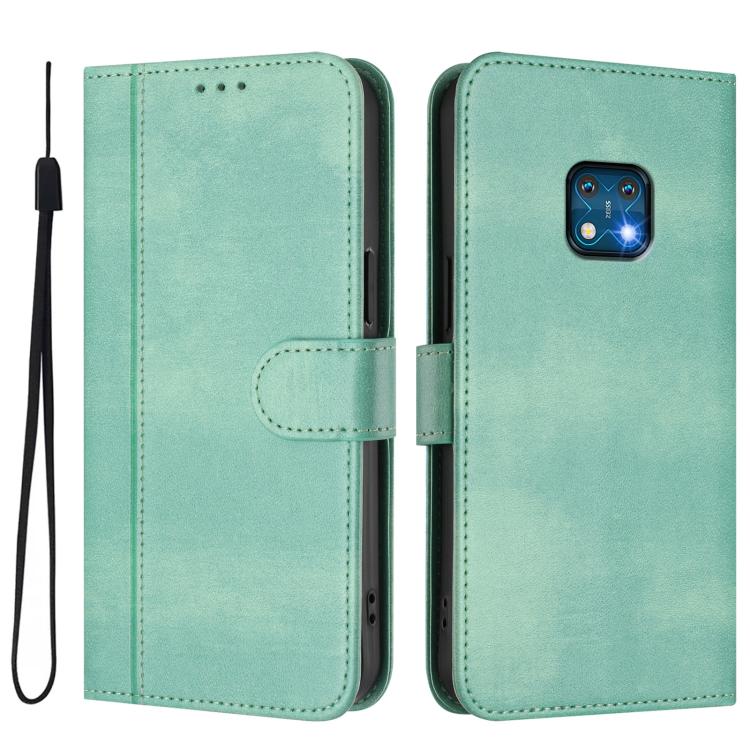 Line Splicing Buckle Retro Leather Phone Case, For Nokia XR20, For Nokia C10 / C20, For Nokia X20 / X10, For Nokia 6.3 / G20 / G10