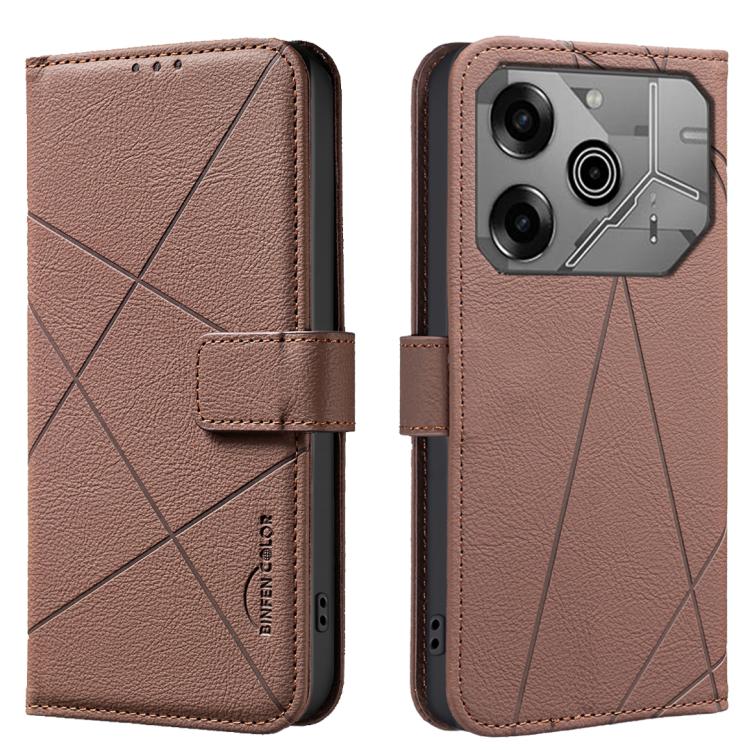 Geometric Pattern RFID Leather Phone Case, For Tecno Spark 40 4G, For Tecno Pova 7 Ultra 5G, For Tecno Camon 40 Pro 4G, For Tecno Pop 9 5G / Spark 30C 5G, For Tecno Pova 6 Neo 5G / Spark 30 5G, For Tecno Spark 30 Pro 4G, For Tecno Spark 30 4G          ...