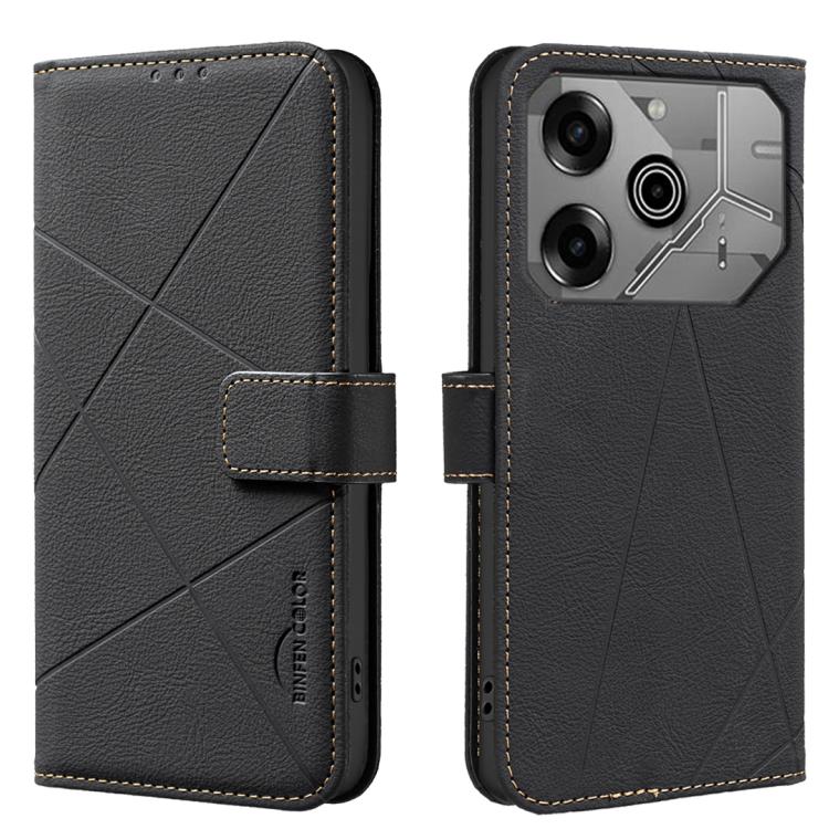 Geometric Pattern RFID Leather Phone Case, For Tecno Spark 40 4G, For Tecno Pova 7 Ultra 5G, For Tecno Camon 40 Pro 4G, For Tecno Pop 9 5G / Spark 30C 5G, For Tecno Pova 6 Neo 5G / Spark 30 5G, For Tecno Spark 30 Pro 4G, For Tecno Spark 30 4G          ...