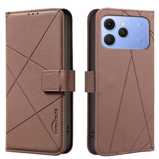 Geometric Pattern RFID Leather Phone Case, For Tecno Spark 40 4G, For Tecno Pova 7 Ultra 5G, For Tecno Camon 40 Pro 4G, For Tecno Pop 9 5G / Spark 30C 5G, For Tecno Pova 6 Neo 5G / Spark 30 5G, For Tecno Spark 30 Pro 4G, For Tecno Spark 30 4G