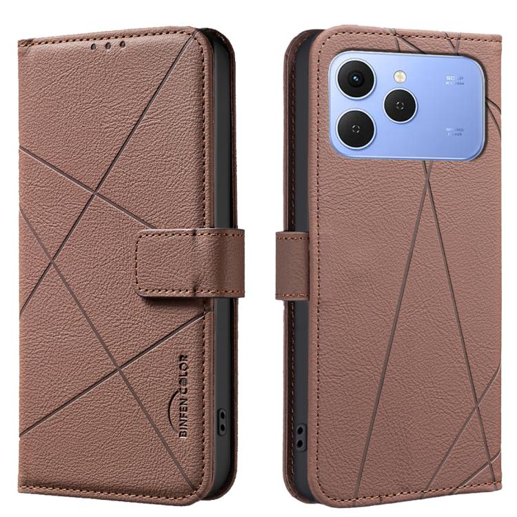 Geometric Pattern RFID Leather Phone Case, For Tecno Spark 40 4G, For Tecno Pova 7 Ultra 5G, For Tecno Camon 40 Pro 4G, For Tecno Pop 9 5G / Spark 30C 5G, For Tecno Pova 6 Neo 5G / Spark 30 5G, For Tecno Spark 30 Pro 4G, For Tecno Spark 30 4G          ...