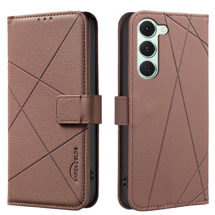 Geometric Pattern RFID Leather Phone Case, For Tecno Spark 50 5G, For Tecno Pova Curve 2 5G, For Tecno Spark 50 4G, For Tecno Camon 50 Pro 4G, For Tecno Camon 50 4G, For Tecno Spark Go 3, For Tecno Pova 7 Pro 5G, For Tecno Spark 40 Pro 4G