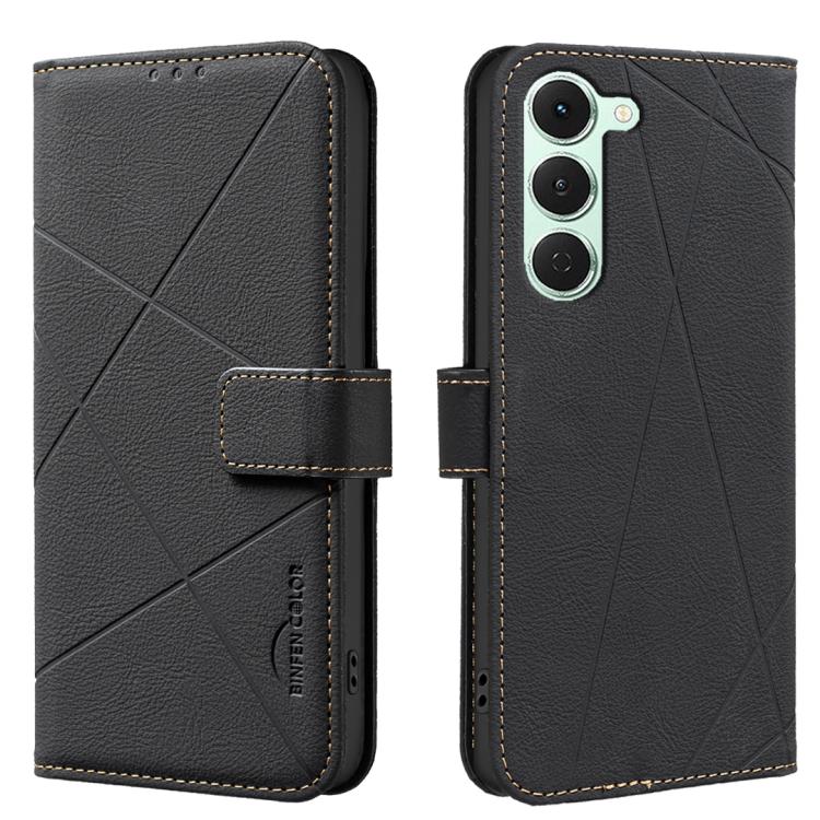 Geometric Pattern RFID Leather Phone Case, For Tecno Spark 50 5G, For Tecno Pova Curve 2 5G, For Tecno Spark 50 4G, For Tecno Camon 50 Pro 4G, For Tecno Camon 50 4G, For Tecno Spark Go 3, For Tecno Pova 7 Pro 5G, For Tecno Spark 40 Pro 4G