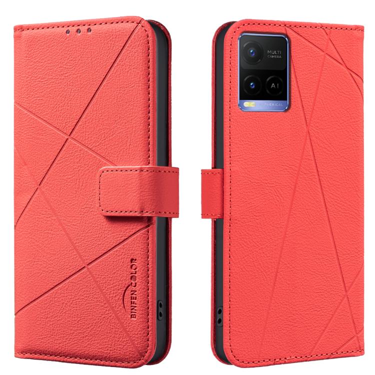 Geometric Pattern RFID Leather Phone Case, For vivo Y35 4G / Y22S, For vivo Y21 / Y21S / Y33S, For vivo Y27 4G