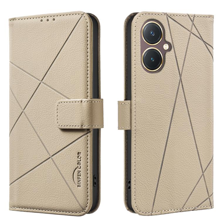 Geometric Pattern RFID Leather Phone Case, For vivo Y35 4G / Y22S, For vivo Y21 / Y21S / Y33S, For vivo Y27 4G