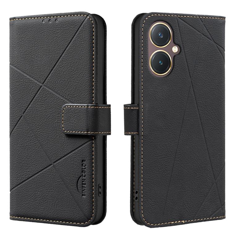 Geometric Pattern RFID Leather Phone Case, For vivo Y35 4G / Y22S, For vivo Y21 / Y21S / Y33S, For vivo Y27 4G