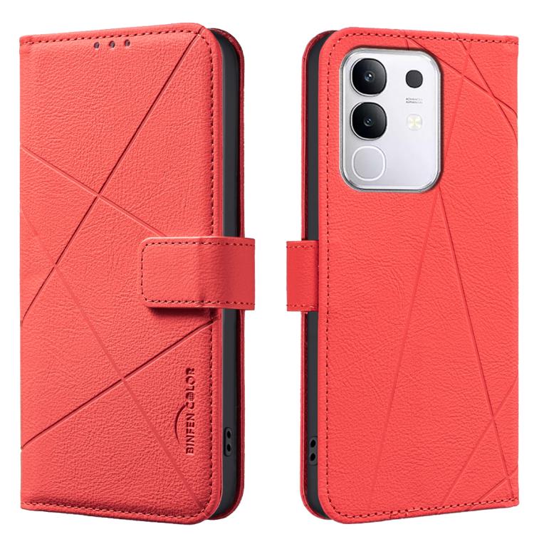 Geometric Pattern RFID Leather Phone Case, For vivo Y21 5G 2026 / Y05 4G, For vivo Y31 5G 2025, For vivo Y400 5G Global, For vivo Y39 5G, For vivo Y29 4G, For vivo Y38 5G / Y200i 5G, For vivo Y03 4G Global, For vivo Y78 5G / Y36