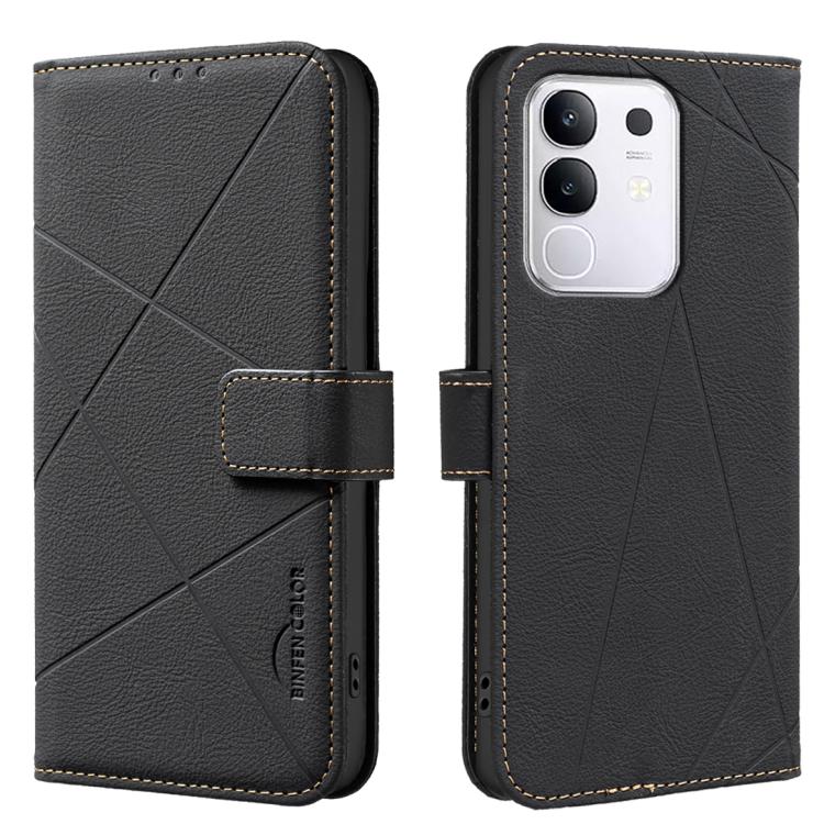 Geometric Pattern RFID Leather Phone Case, For vivo Y21 5G 2026 / Y05 4G, For vivo Y31 5G 2025, For vivo Y400 5G Global, For vivo Y39 5G, For vivo Y29 4G, For vivo Y38 5G / Y200i 5G, For vivo Y03 4G Global, For vivo Y78 5G / Y36