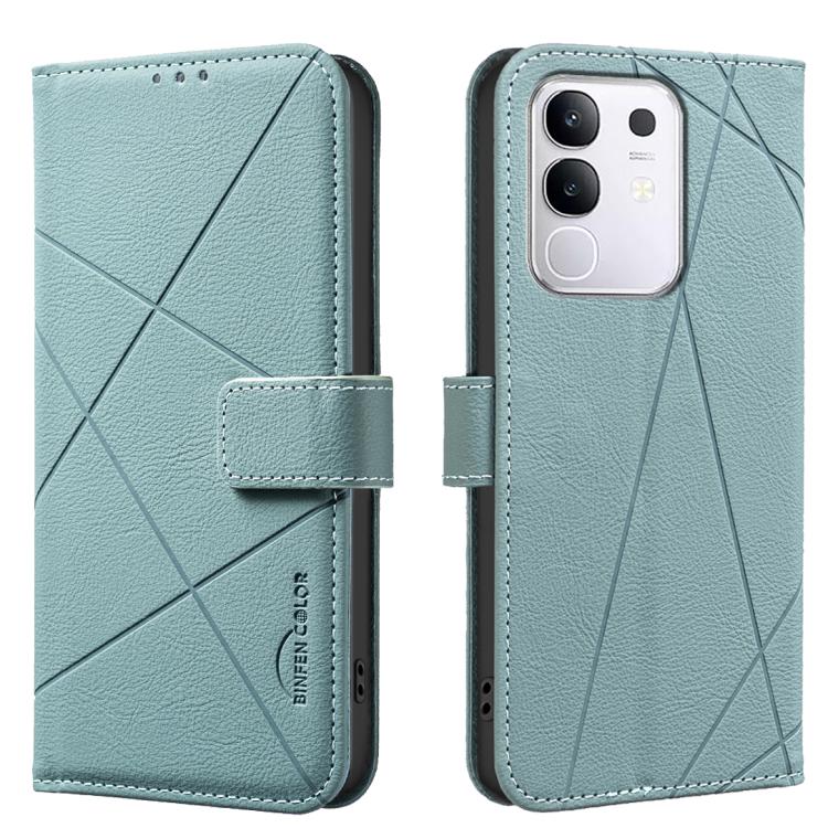Geometric Pattern RFID Leather Phone Case, For vivo Y21 5G 2026 / Y05 4G, For vivo Y31 5G 2025, For vivo Y400 5G Global, For vivo Y39 5G, For vivo Y29 4G, For vivo Y38 5G / Y200i 5G, For vivo Y03 4G Global, For vivo Y78 5G / Y36