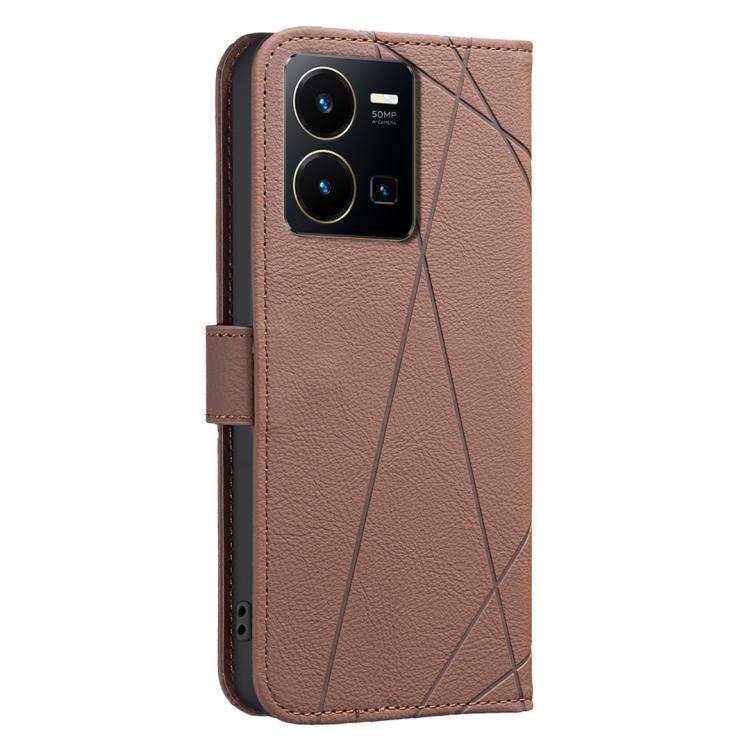 Geometric Pattern RFID Leather Phone Case, For vivo Y35 4G / Y22S, For vivo Y21 / Y21S / Y33S, For vivo Y27 4G