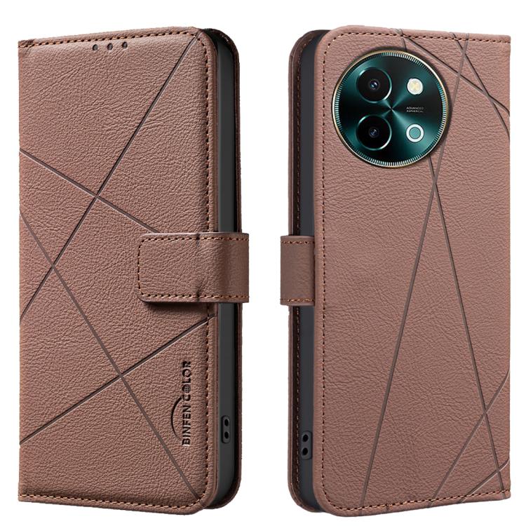 Geometric Pattern RFID Leather Phone Case, For vivo Y21 5G 2026 / Y05 4G, For vivo Y31 5G 2025, For vivo Y400 5G Global, For vivo Y39 5G, For vivo Y29 4G, For vivo Y38 5G / Y200i 5G, For vivo Y03 4G Global, For vivo Y78 5G / Y36