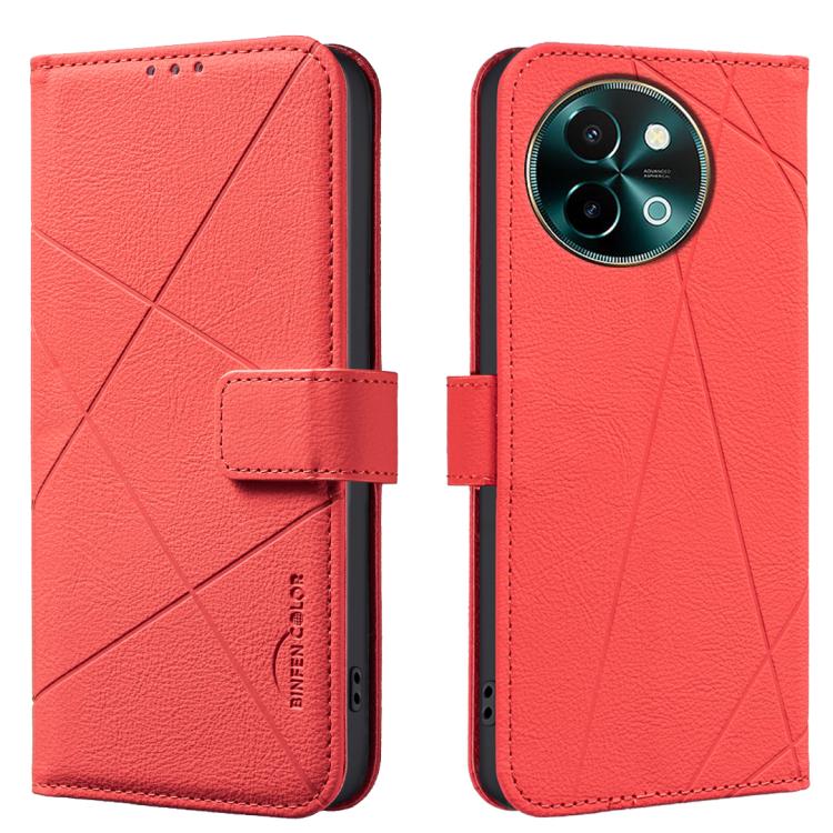 Geometric Pattern RFID Leather Phone Case, For vivo Y21 5G 2026 / Y05 4G, For vivo Y31 5G 2025, For vivo Y400 5G Global, For vivo Y39 5G, For vivo Y29 4G, For vivo Y38 5G / Y200i 5G, For vivo Y03 4G Global, For vivo Y78 5G / Y36