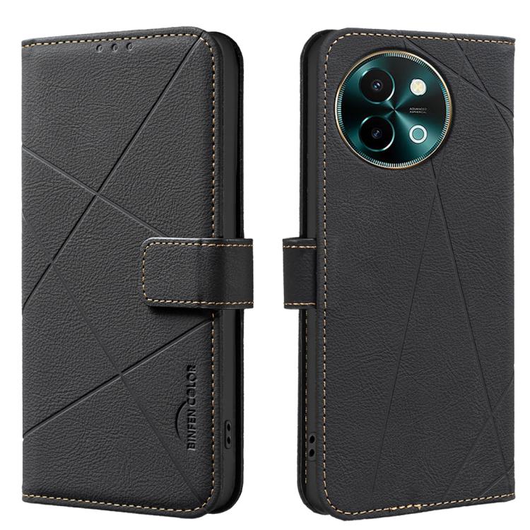 Geometric Pattern RFID Leather Phone Case, For vivo Y21 5G 2026 / Y05 4G, For vivo Y31 5G 2025, For vivo Y400 5G Global, For vivo Y39 5G, For vivo Y29 4G, For vivo Y38 5G / Y200i 5G, For vivo Y03 4G Global, For vivo Y78 5G / Y36
