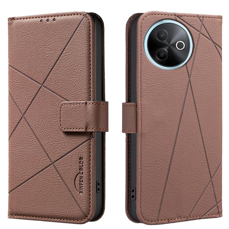 Geometric Pattern RFID Leather Phone Case, For vivo Y21 5G 2026 / Y05 4G, For vivo Y31 5G 2025, For vivo Y400 5G Global, For vivo Y39 5G, For vivo Y29 4G, For vivo Y38 5G / Y200i 5G, For vivo Y03 4G Global, For vivo Y78 5G / Y36