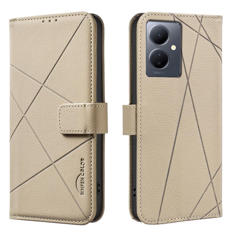 Geometric Pattern RFID Leather Phone Case, For vivo Y21 5G 2026 / Y05 4G, For vivo Y31 5G 2025, For vivo Y400 5G Global, For vivo Y39 5G, For vivo Y29 4G, For vivo Y38 5G / Y200i 5G, For vivo Y03 4G Global, For vivo Y78 5G / Y36