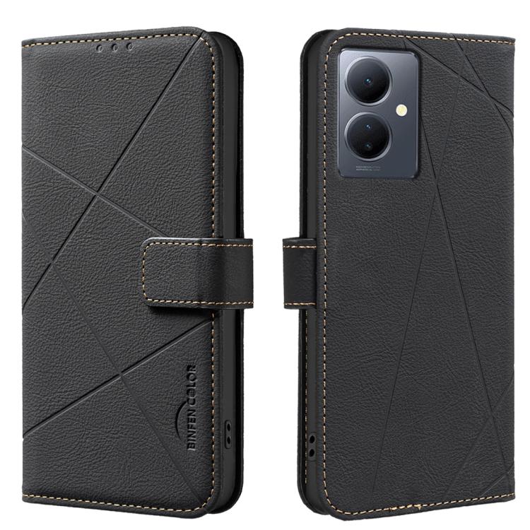 Geometric Pattern RFID Leather Phone Case, For vivo Y21 5G 2026 / Y05 4G, For vivo Y31 5G 2025, For vivo Y400 5G Global, For vivo Y39 5G, For vivo Y29 4G, For vivo Y38 5G / Y200i 5G, For vivo Y03 4G Global, For vivo Y78 5G / Y36