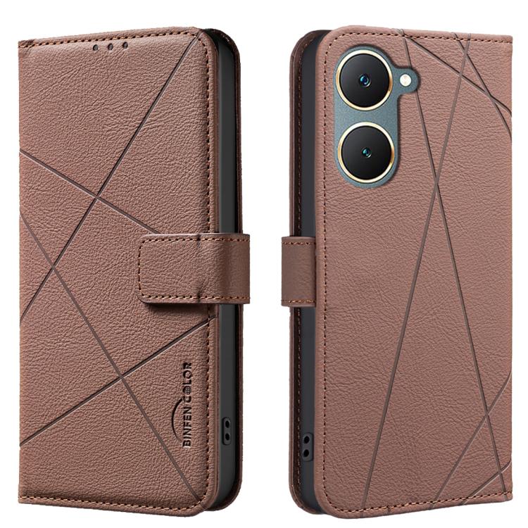 Geometric Pattern RFID Leather Phone Case, For vivo Y21 5G 2026 / Y05 4G, For vivo Y31 5G 2025, For vivo Y400 5G Global, For vivo Y39 5G, For vivo Y29 4G, For vivo Y38 5G / Y200i 5G, For vivo Y03 4G Global, For vivo Y78 5G / Y36