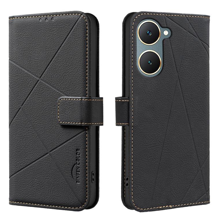 Geometric Pattern RFID Leather Phone Case, For vivo Y21 5G 2026 / Y05 4G, For vivo Y31 5G 2025, For vivo Y400 5G Global, For vivo Y39 5G, For vivo Y29 4G, For vivo Y38 5G / Y200i 5G, For vivo Y03 4G Global, For vivo Y78 5G / Y36