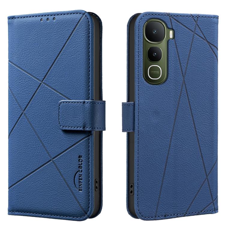 Geometric Pattern RFID Leather Phone Case, For vivo Y21 5G 2026 / Y05 4G, For vivo Y31 5G 2025, For vivo Y400 5G Global, For vivo Y39 5G, For vivo Y29 4G, For vivo Y38 5G / Y200i 5G, For vivo Y03 4G Global, For vivo Y78 5G / Y36