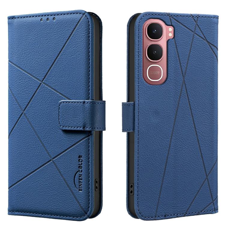 Geometric Pattern RFID Leather Phone Case, For vivo Y21 5G 2026 / Y05 4G, For vivo Y31 5G 2025, For vivo Y400 5G Global, For vivo Y39 5G, For vivo Y29 4G, For vivo Y38 5G / Y200i 5G, For vivo Y03 4G Global, For vivo Y78 5G / Y36