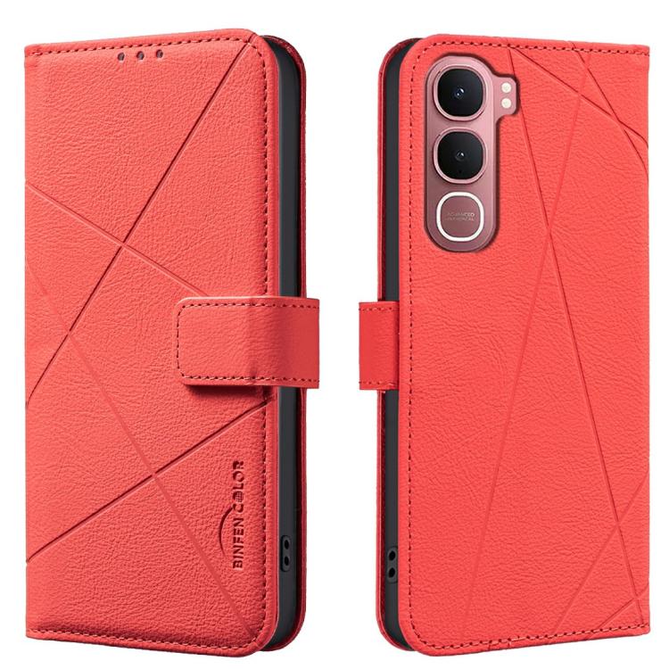 Geometric Pattern RFID Leather Phone Case, For vivo Y21 5G 2026 / Y05 4G, For vivo Y31 5G 2025, For vivo Y400 5G Global, For vivo Y39 5G, For vivo Y29 4G, For vivo Y38 5G / Y200i 5G, For vivo Y03 4G Global, For vivo Y78 5G / Y36