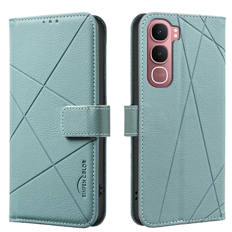 Geometric Pattern RFID Leather Phone Case, For vivo Y21 5G 2026 / Y05 4G, For vivo Y31 5G 2025, For vivo Y400 5G Global, For vivo Y39 5G, For vivo Y29 4G, For vivo Y38 5G / Y200i 5G, For vivo Y03 4G Global, For vivo Y78 5G / Y36