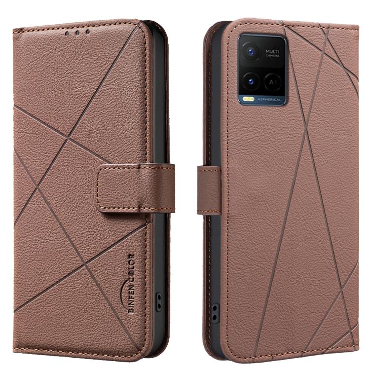 Geometric Pattern RFID Leather Phone Case, For vivo Y21 5G 2026 / Y05 4G, For vivo Y31 5G 2025, For vivo Y400 5G Global, For vivo Y39 5G, For vivo Y29 4G, For vivo Y38 5G / Y200i 5G, For vivo Y03 4G Global, For vivo Y78 5G / Y36
